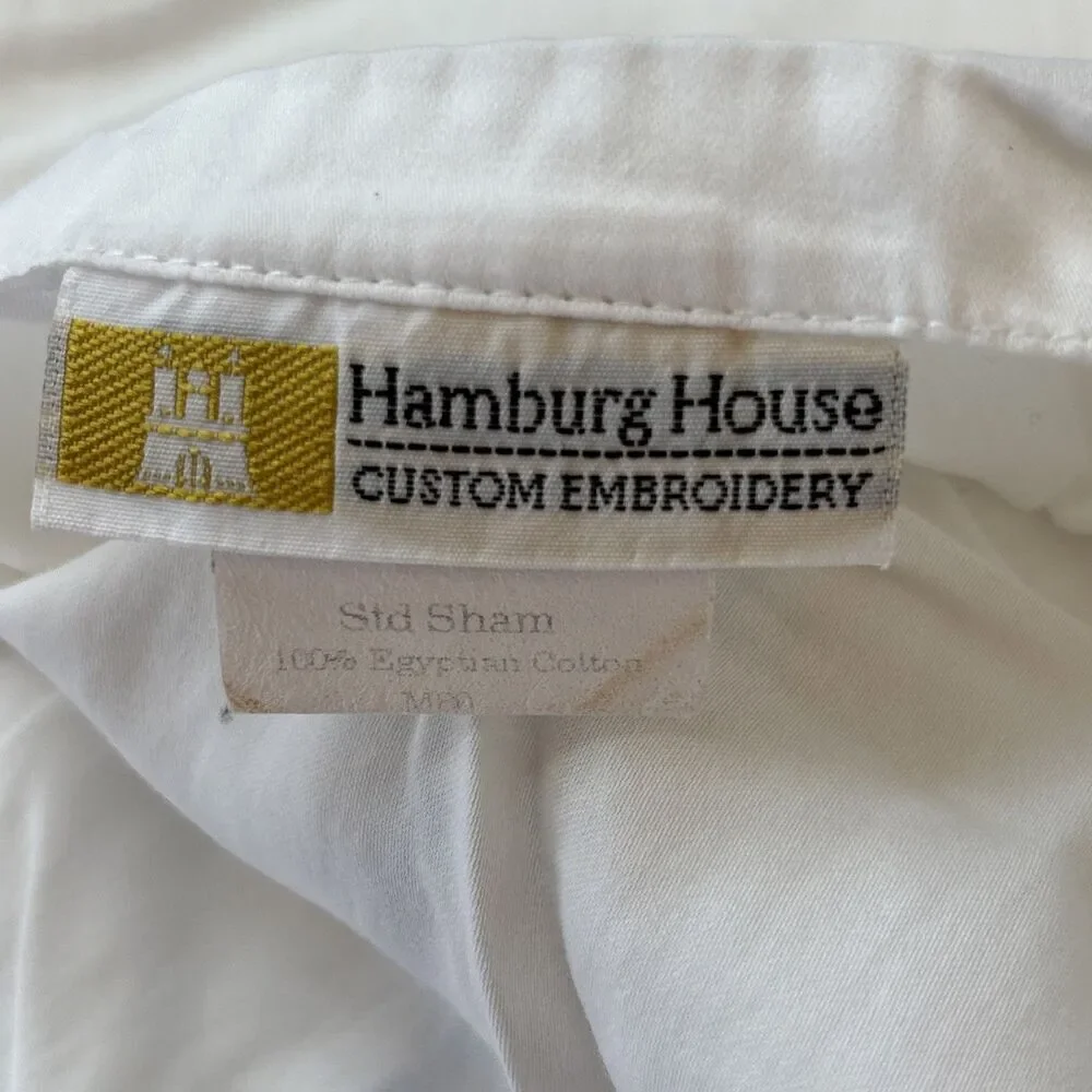 Hamburg House Egyptian Cotton Custom luxury Embroidered Standard Sham Case (2)
